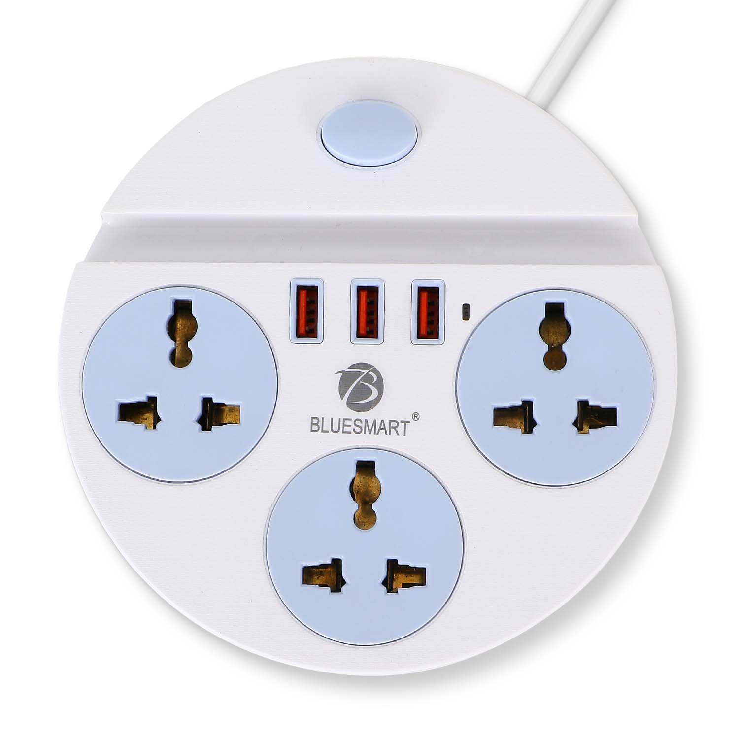 Extension Board with 3 Power Sockets & USB-A Ports