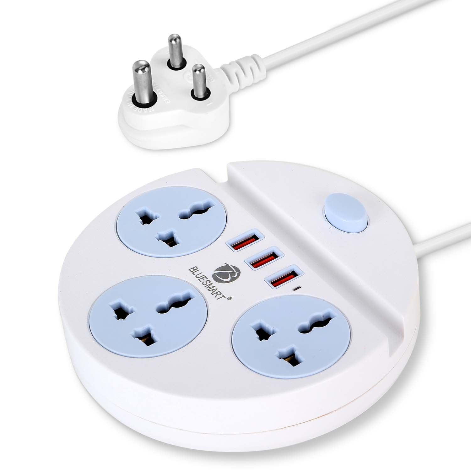 Extension Board with 3 Power Sockets & USB-A Ports
